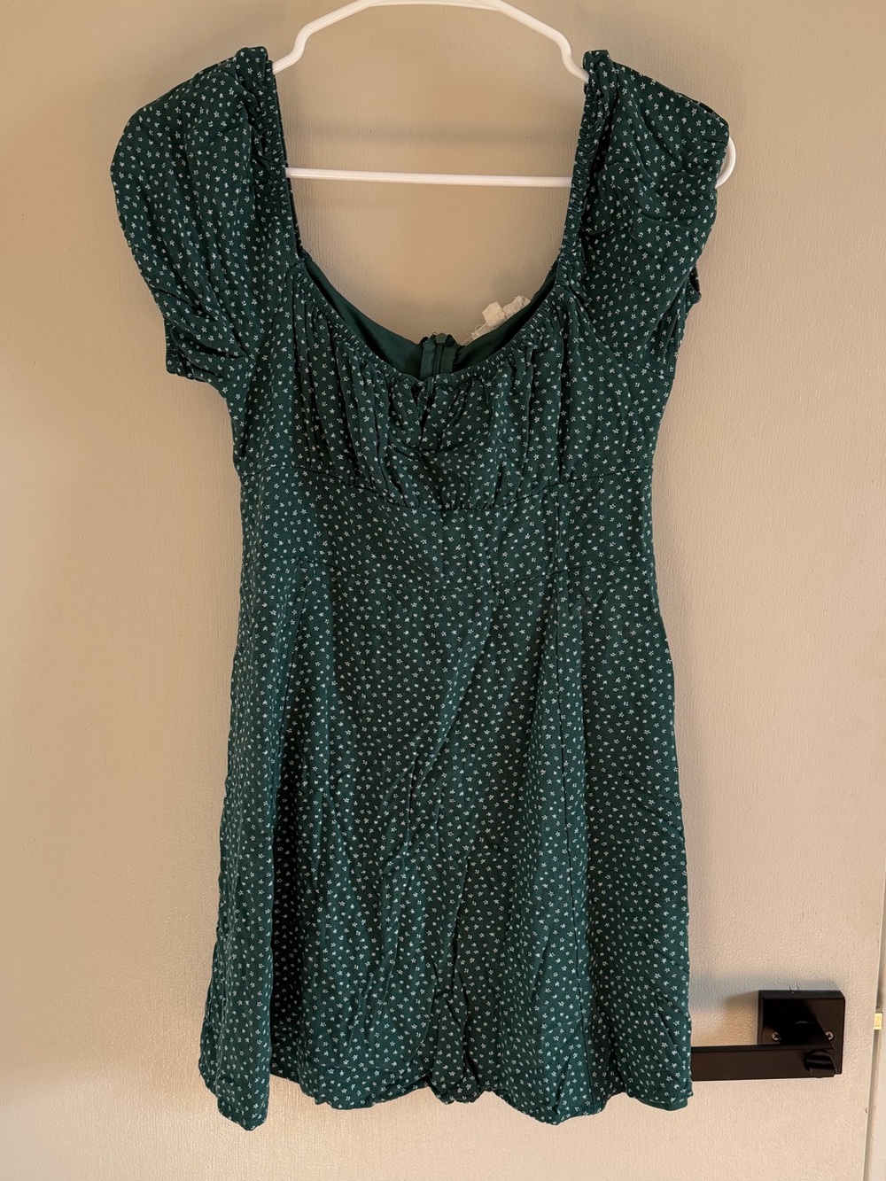 Green floral dress